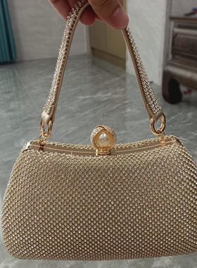 包包闪钻水钻晚宴包婚宴宴会婚纱礼服包手拎搭配旗袍满钻手提包