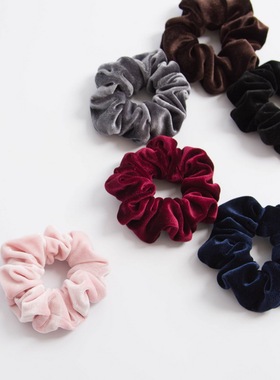 基础高级感天鹅绒丝绒小号黑色运动发圈皮筋发绳发头饰饰品CH02