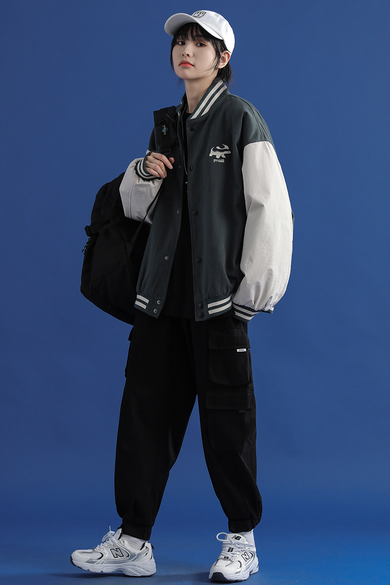20年秋季新款ins盐系拼色休闲棒球服外套女DS-B293-Y753-P85,男装夹克,电商A306