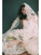 婚纱摄影样片凹造型配饰头纱 氛围感睫毛蕾丝头纱新娘结婚拍照长款