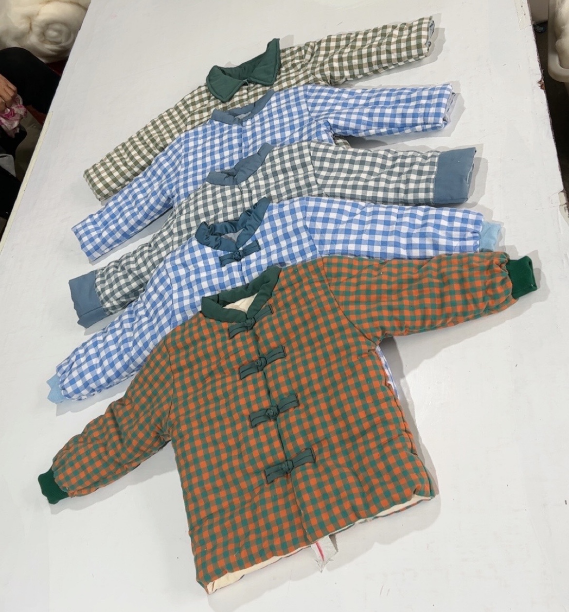 宝宝手工棉花棉衣儿童中大童中小童男童棉袄中式加厚盘扣