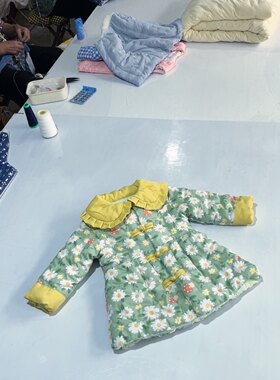 宝宝手工棉花棉衣中小童中大童棉袄中小童儿童女童加厚中式盘扣