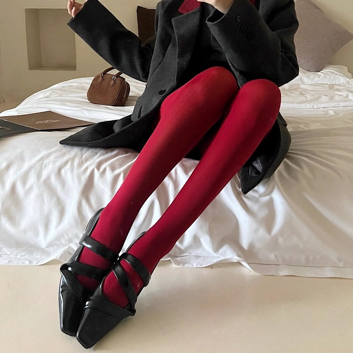 复古新年红连裤袜春款显瘦防勾丝圣诞红丝袜本命年辣妹风打底裤,女士内衣/男士内衣/家居服,连裤袜/打底袜,淘宝优惠券,粉丝福利购,淘宝优惠卷