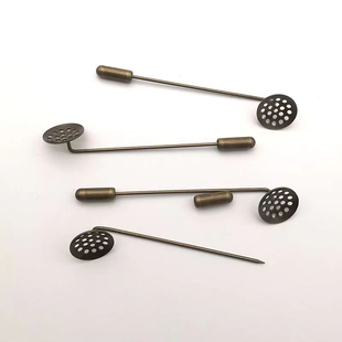 9字针1一字插针网盘铜配件手工胸针胸花长别针花托布艺堵头塞子帽