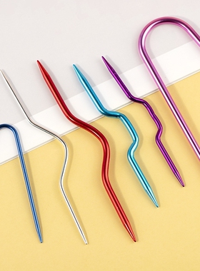 SKC编织工具直形麻花针拧花针拧麻花工具曲针编织毛线工具