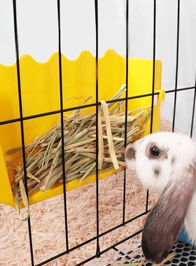 宠物自动喂食器豚鼠食盆兔子食盒饲料固定兔粮碗用品松鼠食槽草架