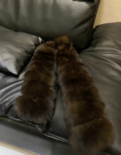 紫貂菜花同款狐狸围巾冬季皮草新款保暖气质加厚百搭毛毛围脖