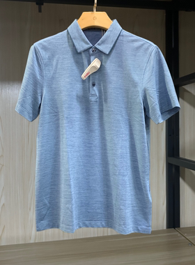 金利来男装T恤衫夏季含桑蚕丝常规翻领休闲短袖MTS21121488-25