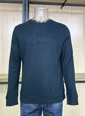 金利来男装T恤秋季圆领休闲长袖修身版MTL22131403-84