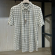 上衣夏款 抗菌舒适常规休闲格子短袖 衬衫 金利来男装 MKS23221702