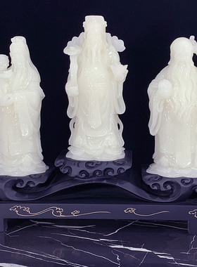 福禄寿三星报喜玉雕件定制