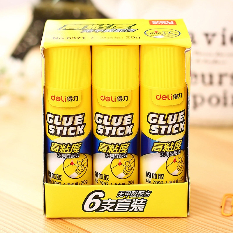 得力固体胶棒20g学生儿童白色手工课胶棒安全粘胶15g财务凭证固体胶棒儿童胶水6支装办公文具固体胶棒学生用,文具电教/文化用品/商务用品,胶棒,淘宝优惠券,粉丝福利购,淘宝优惠卷