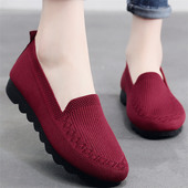 41大码 飞织聚氨酯底2021新款 春夏季 一脚蹬豆豆鞋 老北京布鞋 女单鞋
