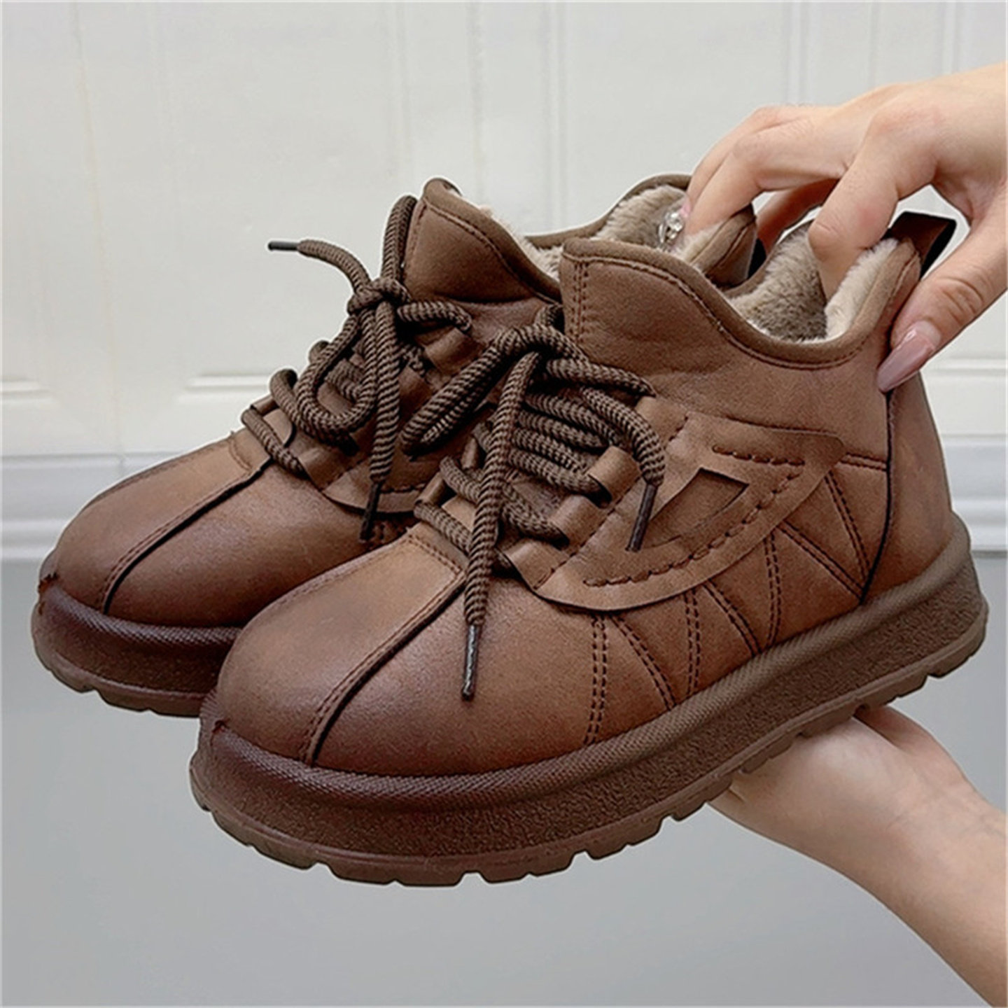 复古英伦风软底短靴女冬季加绒保暖老北京棉鞋个性潮流冬季女棉鞋,女鞋,棉鞋,淘宝优惠券,粉丝福利购,淘宝优惠卷