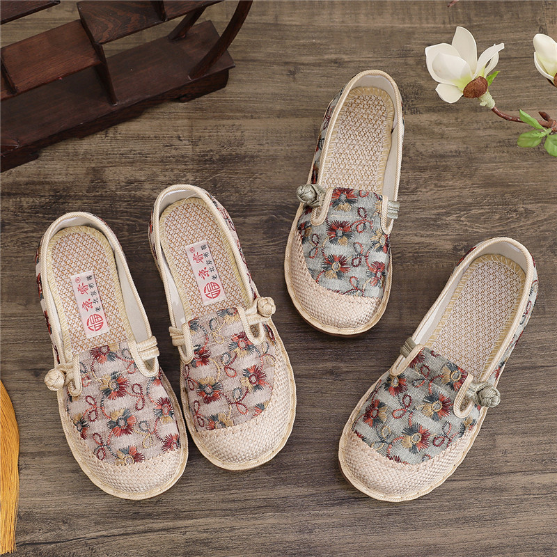 京睿平底老北京布鞋一脚蹬