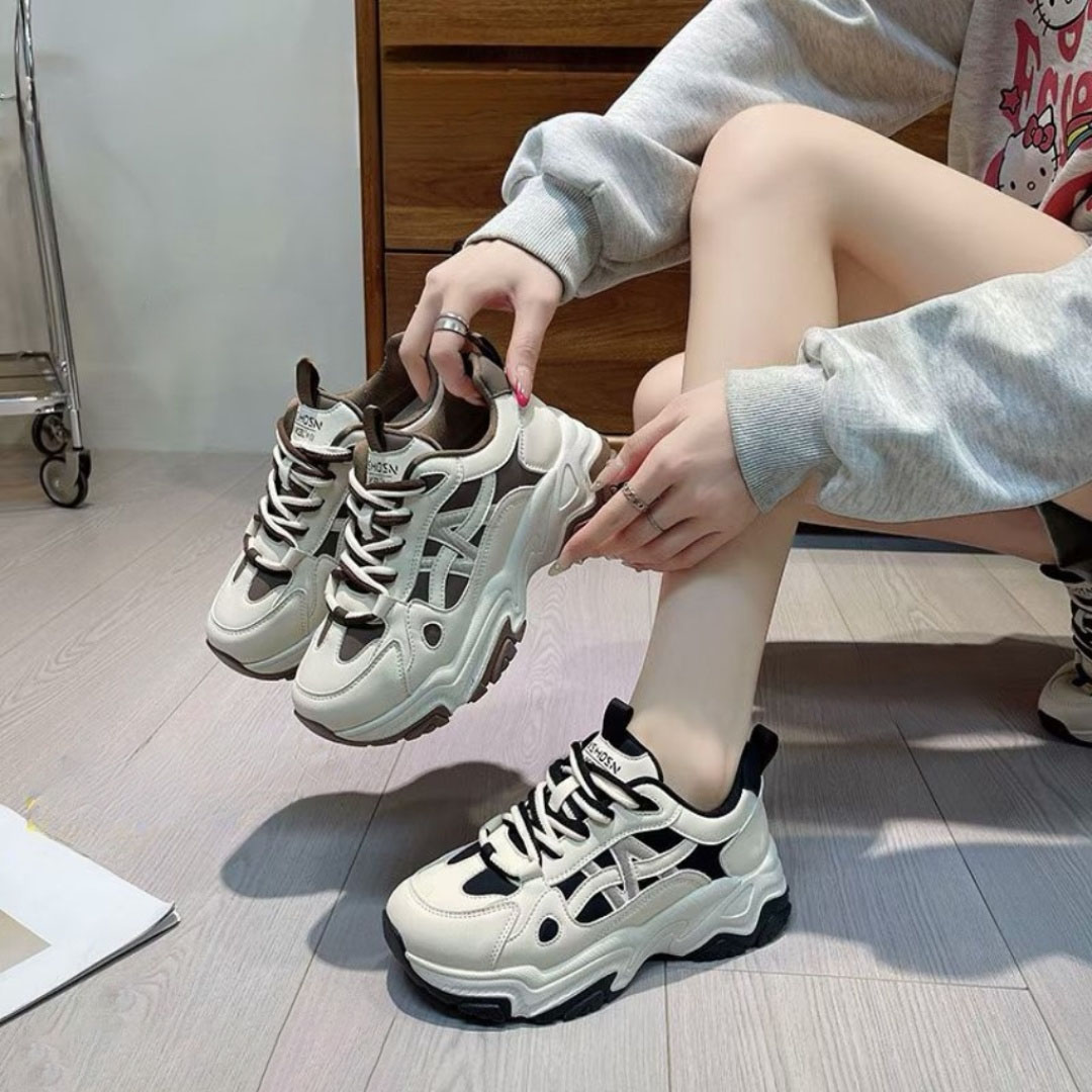 厚底老爹鞋女2025新款春季