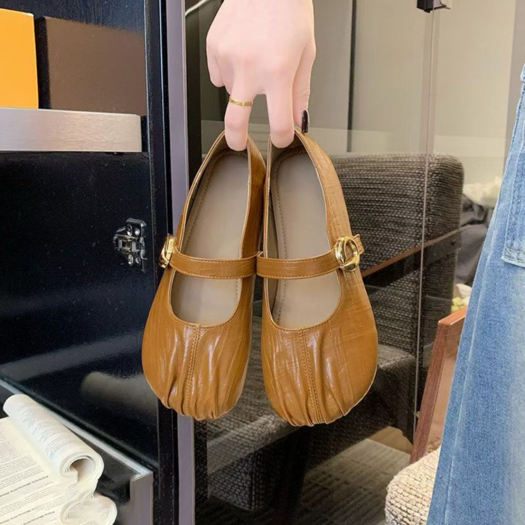 玛丽珍女鞋子2026春夏新款软底芭蕾鞋皱折法式绝美浅口平底单鞋女,女鞋,玛丽珍鞋,淘宝优惠券,粉丝福利购,淘宝优惠卷