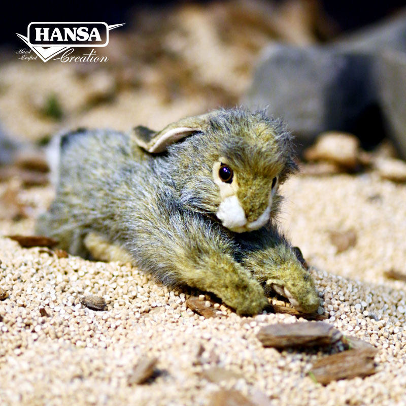 hansa兔子玩偶进口仿真邦尼兔毛绒公仔儿童生日礼物野兔玩偶6520