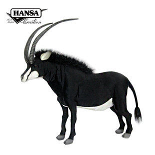 hansa黑马羚玩偶进口仿真动物毛绒玩具羚羊公仔男女七夕礼物 正版