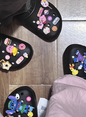 crocs鞋花鞋扣洞洞鞋装饰花立体