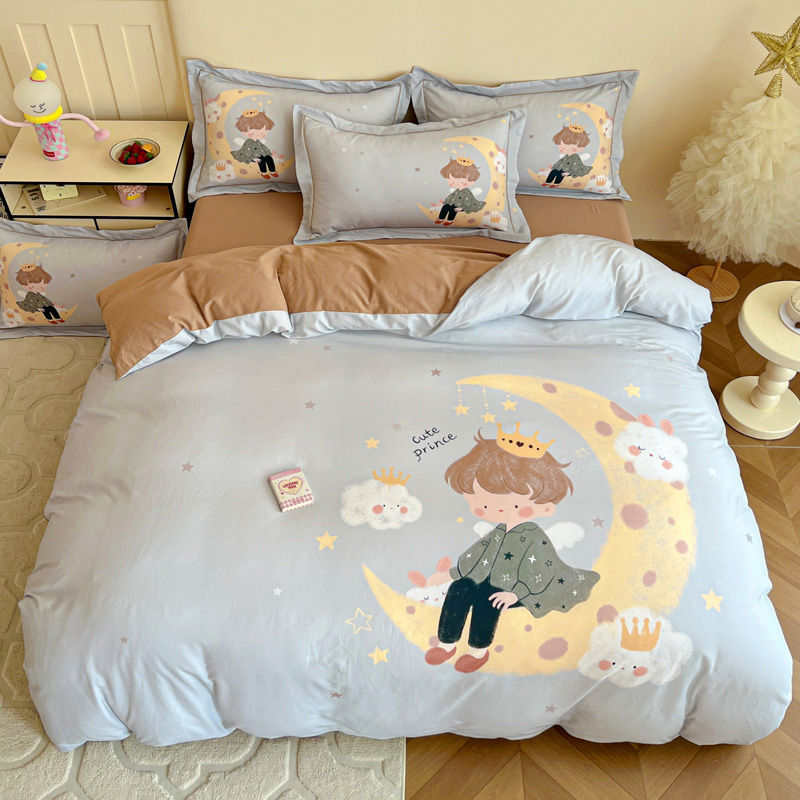 80支纯棉磨毛四件套冬天床上用品