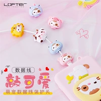 Lovte Data Cable Защитный рукав горький 11 милые животные кусая головка 6/7/8/x/xs max/xr/11promax зарядка защита заряжа