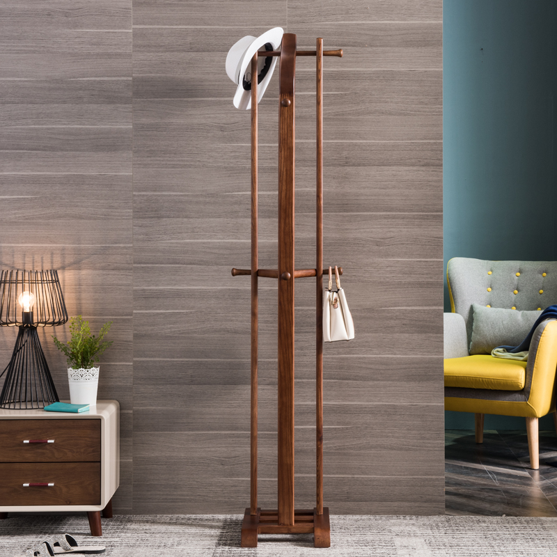北欧实木衣帽架落地挂衣架