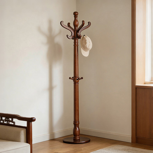 全实木落地衣帽架挂衣架