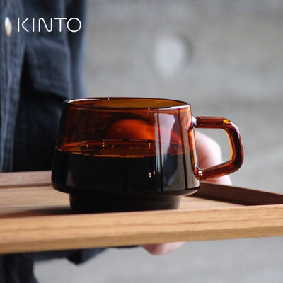 kinto日本手冲琥珀色咖啡杯碟