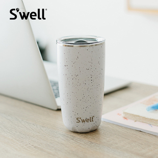 美国Swell咖啡杯随手不锈钢保温马克杯便携桌面办公吸管杯Tumbler