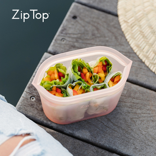 美国ZipTop硅胶饭盒可站立硅胶袋零食水果保鲜袋冰箱冷冻收纳便携