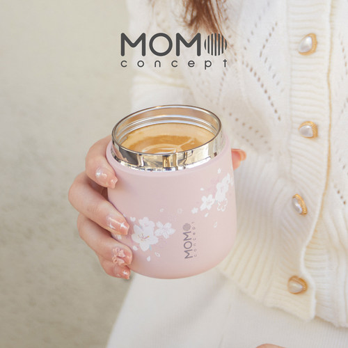 日本momo保温杯樱花限定款