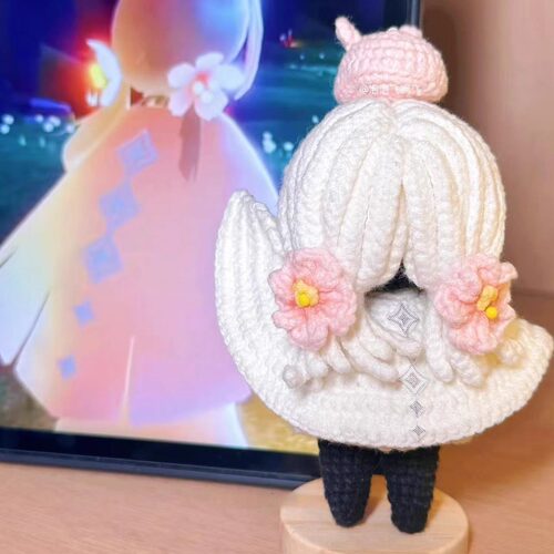 毛线钩织可爱光遇樱花玩偶diy材料包手工编织钥匙挂件礼物送闺蜜