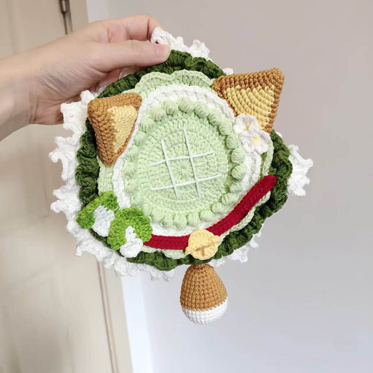 毛线钩织可爱吧唧托动物杯垫diy材料包手工编织自制隔热餐垫礼物