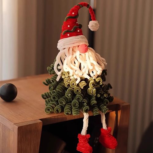 手工自制diy圣诞节礼物编织材料包加密扭扭棒制作圣诞老人送女友