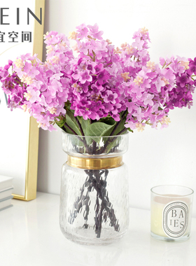 MEIN 短枝丁香茉莉仿真花假花客厅餐厅茶几插花花艺 田园浪漫绢花