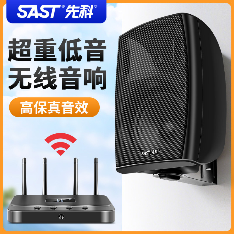先科12寸壁挂无线音响店铺专用舞蹈餐厅健身房会议室商用组合音箱
