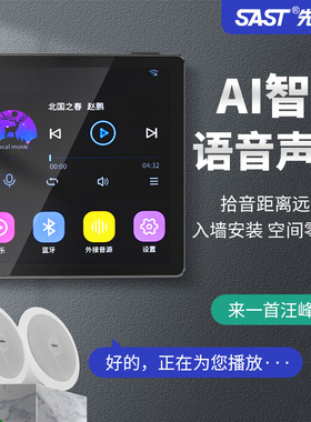 先科G7智能吸顶音响AI家庭影院客厅背景音乐功放主机面板B7音箱