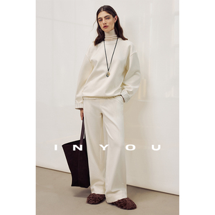 套装 休闲圆领套头卫衣时尚 女秋冬二件套 秋冬ROW松紧阔腿裤 因由