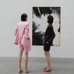 收腰设计感宽松西服外套显瘦中裤 因由 套装 西装 两件套 高级感长袖