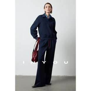 刺绣polo翻领卫衣长裤 因由 美式 套装 半裙三件套 时髦感高品质时尚