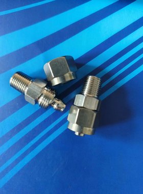 304不锈钢快拧接头气管螺纹直通终端四氟管pu尼龙软管快速锁母式