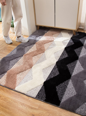 地垫进门入户门地垫家用门口地毯入门脚垫进户门玄关门厅几何裁剪