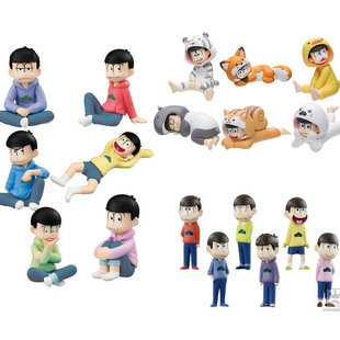 q版阿松手办人偶 松猫掌中 粘土钥匙扣底座车载模型 椴松摆件礼物