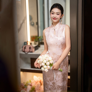 【春波】新中式旗袍改良年轻款少女高级感日常可穿订婚礼服连衣裙