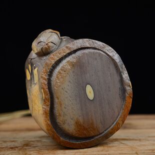 砚台端砚墨海 壶承 杯垫 海园梅花坑  天然石眼 石质细腻 竹节砚