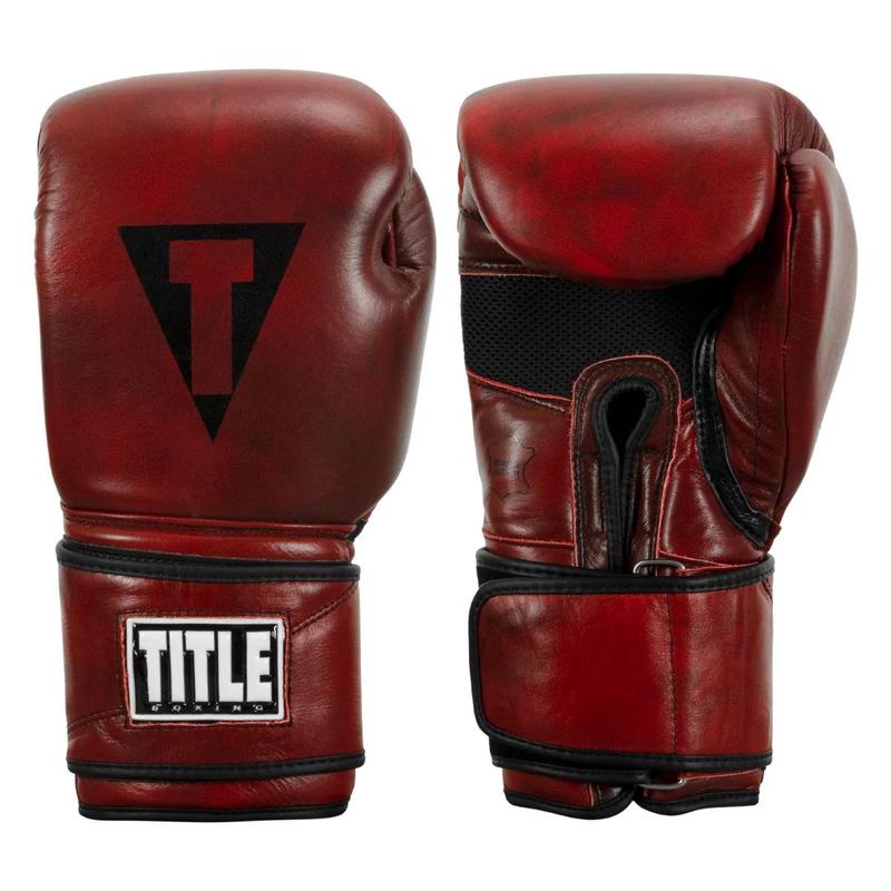 代购Title Boxing男女拳击保暖防护真皮加厚训练健身手套爆款