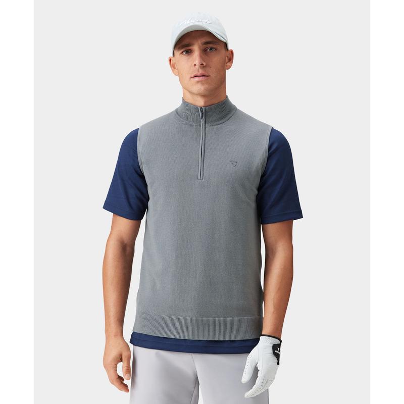 代购MACADE男士马甲保暖透气混纺弹力户外日常针织新款简约