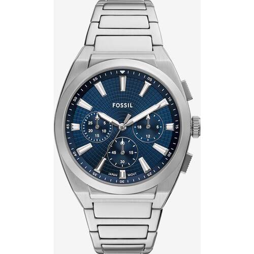 海外代购Fossil/化石女士石英腕表三眼计时精准走时钢带日本机芯