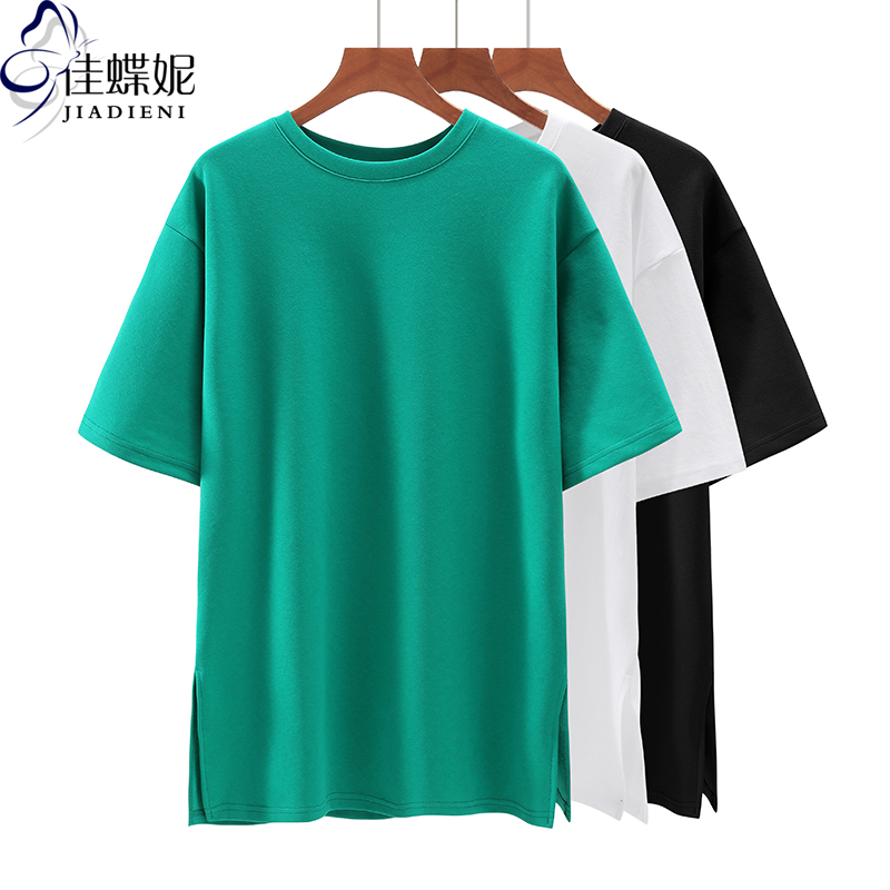 圆领宽松大码纯棉短袖